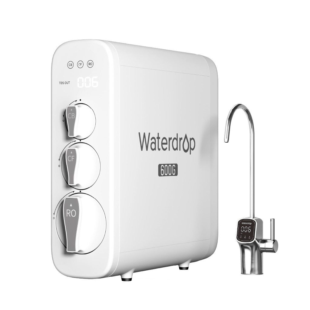 Waterdrop G3P600 tankless reverse osmosis system under sink